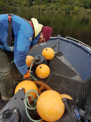 Deploying acoustic receivers in Loch Awe